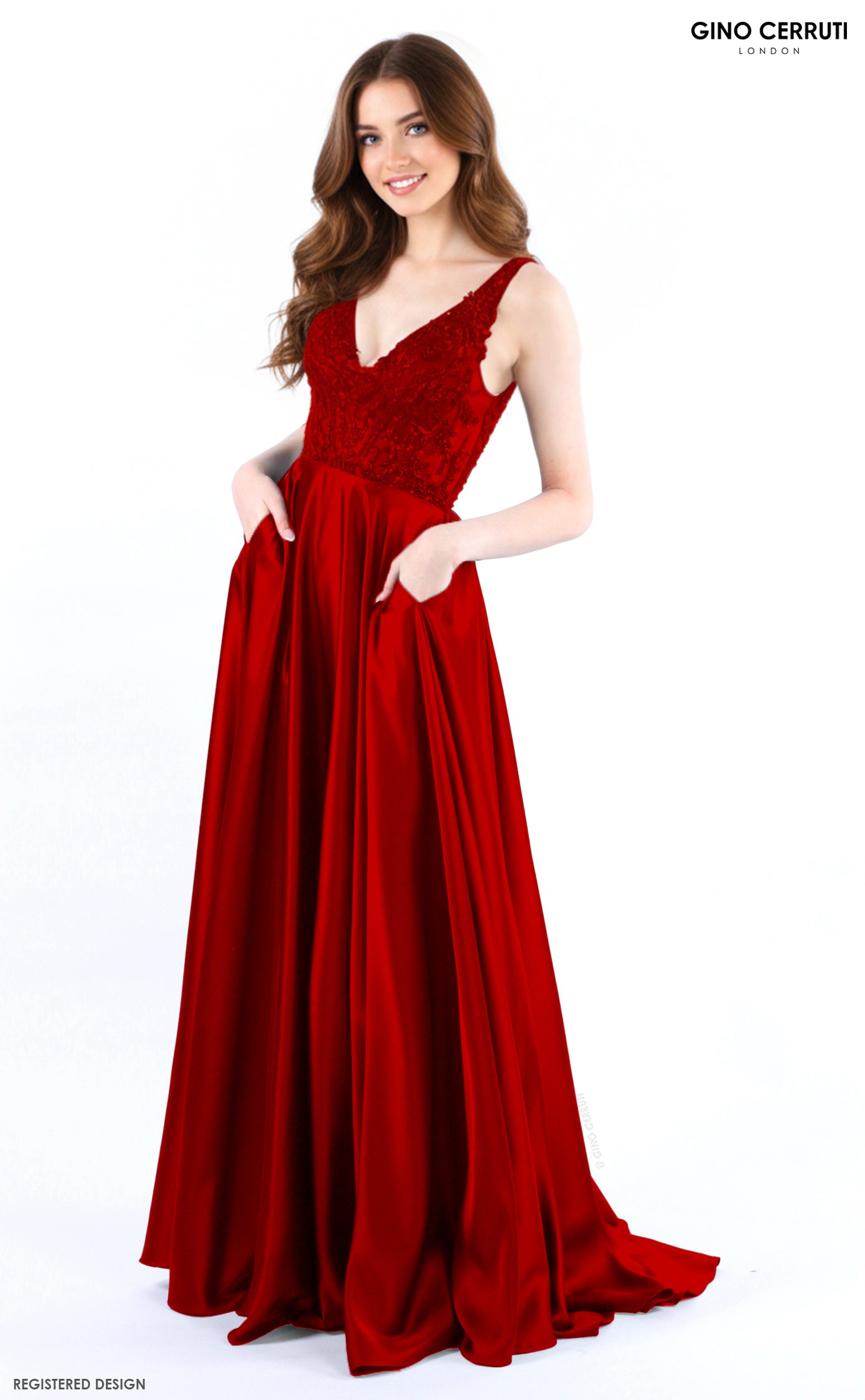 gino cerruti red dress Gino Prom Dresses | Item 6250B
